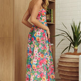 Sunday Dawn Strapless Maxi Dress Floral Pink
