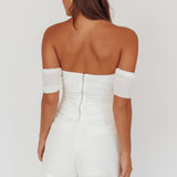 Melonie Off-Shoulder Top White