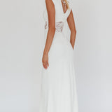 Solara Lace Waist Maxi Dress White