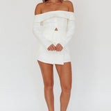 Adalis Off-Shoulder Long Sleeve Top Off White