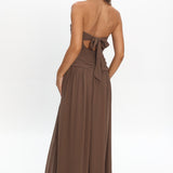 High Streets Strapless Maxi Dress Mocha