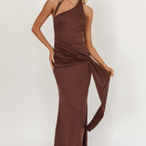 Kimbra Waist Sash Midi Dress Chocolate