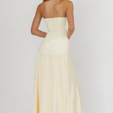 Star Avenue Strapless Drop Waist Maxi Dress Butter