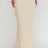 All The Lights Ruched Midi Skirt Cream
