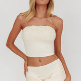 Night Market Applique Crop Top Butter