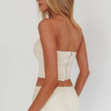 Night Market Applique Crop Top Butter