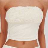 Night Market Applique Crop Top Butter