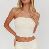 Night Market Applique Crop Top Butter