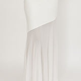Somewhere New Half Sheer Maxi Skirt White