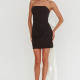 Diamond Sky Bow Back Mini Dress Black
