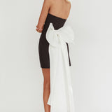 Diamond Sky Bow Back Mini Dress Black