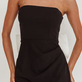 Diamond Sky Bow Back Mini Dress Black