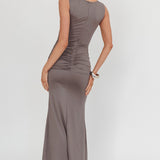 Weekend Vibes Bow Feature Maxi Dress Charcoal