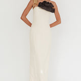 Lonnie Neckline Decoration Maxi Dress Cream