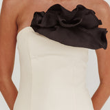 Lonnie Neckline Decoration Maxi Dress Cream