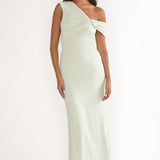 Tilda Asymmetric Neckline Maxi Dress Sage