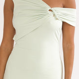 Tilda Asymmetric Neckline Maxi Dress Sage
