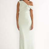 Tilda Asymmetric Neckline Maxi Dress Sage