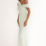 Tilda Asymmetric Neckline Maxi Dress Sage
