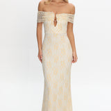 Tilda Off-Shoulder Maxi Dress Lace Butter