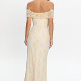 Tilda Off-Shoulder Maxi Dress Lace Butter