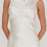 Cheers To You Cowl Back Maxi Dress Oyster