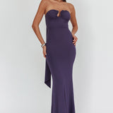 Raeva Strapless Scarf Maxi Dress Navy