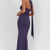 Raeva Strapless Scarf Maxi Dress Navy