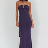 Raeva Strapless Scarf Maxi Dress Navy