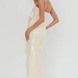 She Glows Cami Strap Sequin Maxi Dress Champagne
