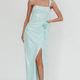 She Glows Cami Strap Sequin Maxi Dress Mint