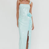 She Glows Cami Strap Sequin Maxi Dress Mint