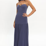 Ashana Drop Waist Halter Maxi Dress Taupe