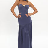 Ashana Drop Waist Halter Maxi Dress Taupe