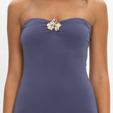 Ashana Drop Waist Halter Maxi Dress Taupe