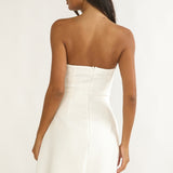 Serenelle Foldover Bust Mini Dress White
