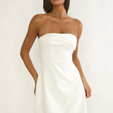 Serenelle Foldover Bust Mini Dress White