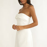 Serenelle Foldover Bust Mini Dress White