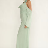 Solenne Cowl Neck Cold Shoulder Maxi Dress Sage