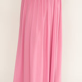 Marivelle Frill Trim Maxi Skirt Pink