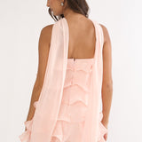 Love Note Strapless Layered Mini Dress Pink