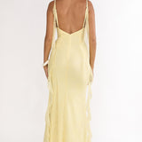 Sunspell Ruffle Trim Lace Maxi Dress Butter