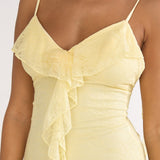 Sunspell Ruffle Trim Lace Maxi Dress Butter