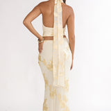 Golden Hours Maxi Skirt Embellished Yellow