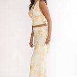 Golden Hours Maxi Skirt Embellished Yellow