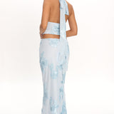 Golden Hours Maxi Skirt Embellished Light Blue