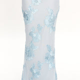 Golden Hours Maxi Skirt Embellished Light Blue