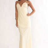 Brynn Sequin Bust Open Back Maxi Dress Butter