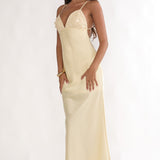 Brynn Sequin Bust Open Back Maxi Dress Butter