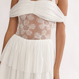 Esmara Mesh Waist Halter Mini Dress White